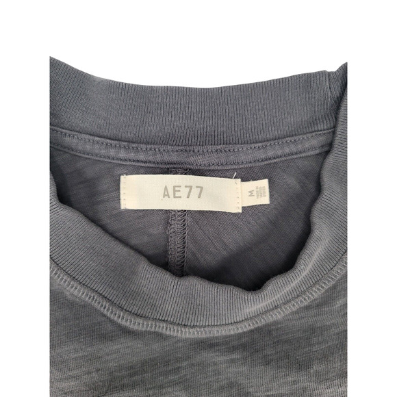 AE77 American Eagle Mens Medium Long Sleeve Crew Neck Shirt Gray Vintage Casual - Picture 4 of 5